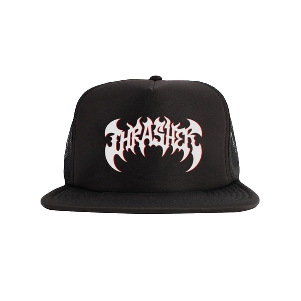 Thrasher Heavy Metal Trucker Hat Black