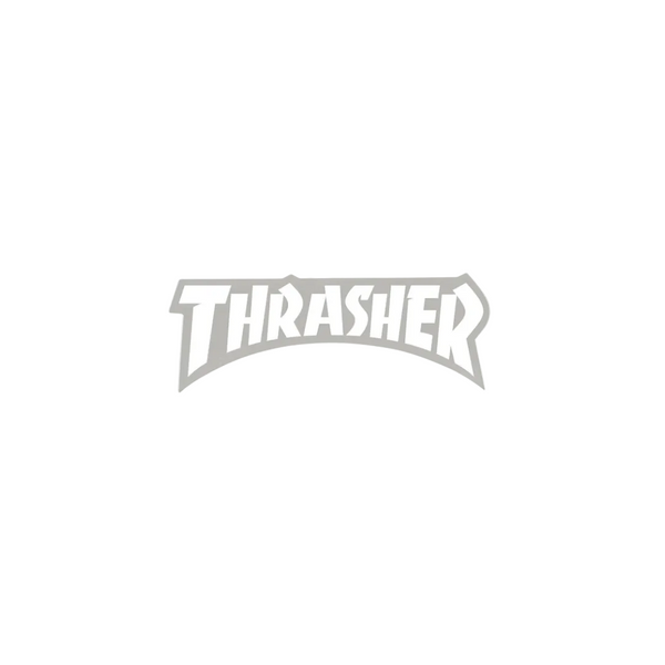 Thrasher Logo Die Cut Sticker White