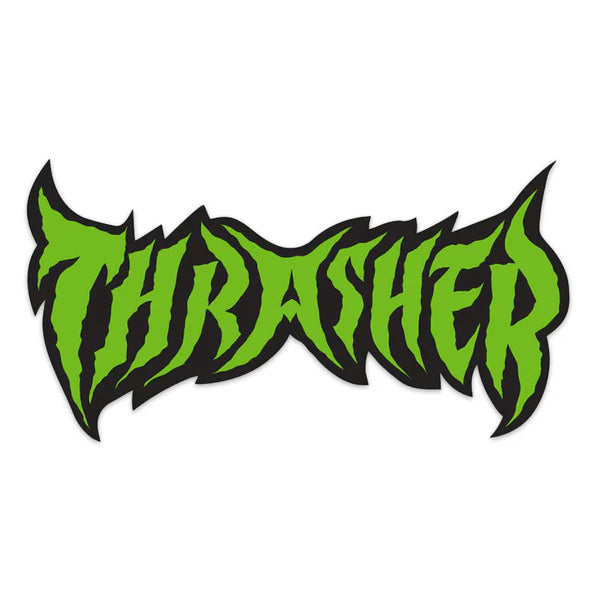 Thrasher Metal Sticker Green