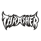 Thrasher Metal Sticker White