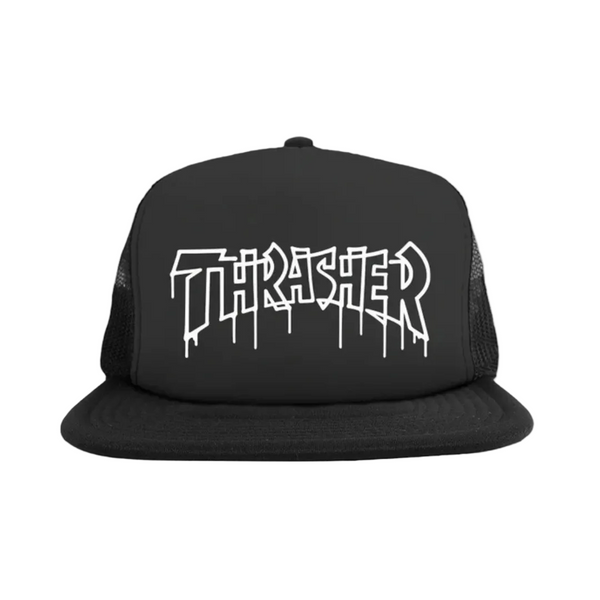 Thrasher One-Line Trucker Hat Black