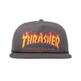 Thrasher Printed Flame Snapback Grey