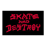 Thrasher Skate and Destroy Sticker Black