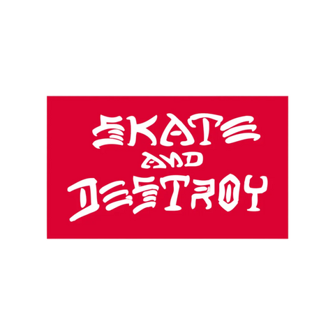 Thrasher Skate and Destroy Sticker Red