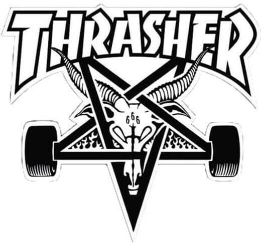 Thrasher Skategoat Large Sticker White