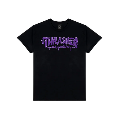 Thrasher Wet Paint T-Shirt Black
