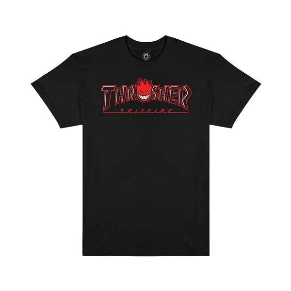 Thrasher x Spitfire Big Head Outline T-Shirt Black