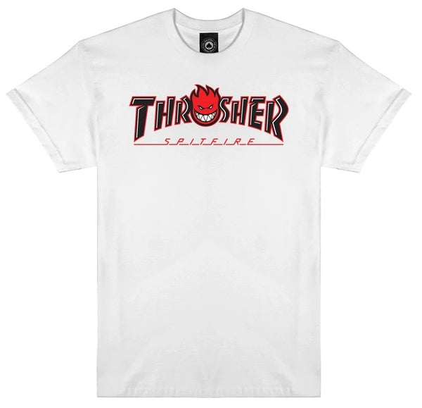 Thrasher x Spitfire Big Head Outline T-Shirt White