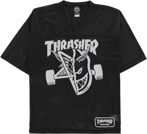 Thrasher x Spitfire Thrash & Burn Replica Football Jersey Black