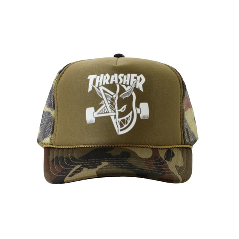Thrasher x Spitfire Thrash & Burn Trucker Hat Camo