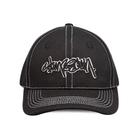 Timescan Script Mesh Cap Black