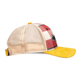 Timescan Script Mesh Cap Flannel Red