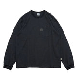 Victoria Double Pocket Long Sleeve T-Shirt Charcoal