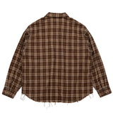 Victoria Plaid Zip Shirt Brown