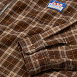 Victoria Plaid Zip Shirt Brown