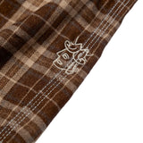 Victoria Plaid Zip Shirt Brown