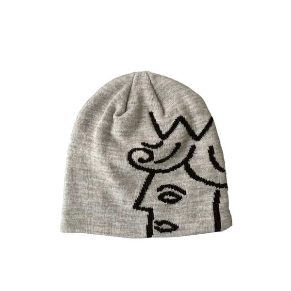 Victoria Queenhead Skullcap Beanie Grey