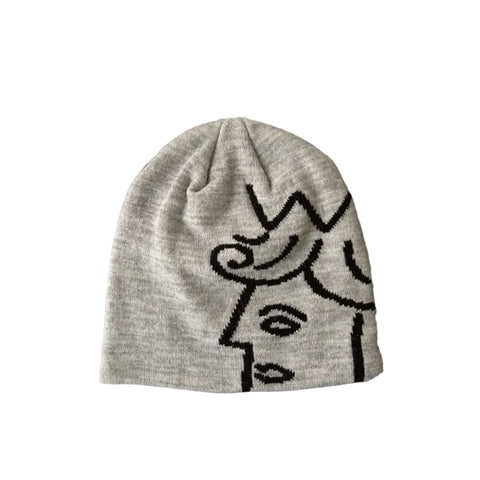 Victoria Queenhead Skullcap Beanie Grey