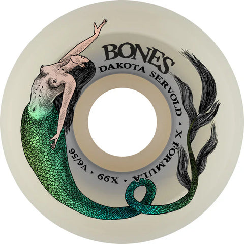 Bones Servold Mermaid Wide Cut X- Formula V6 99a Skateboard Wheels 56mm