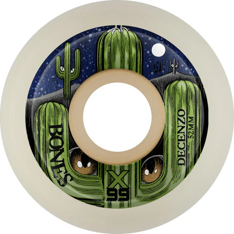 Bones Decenzo Cat Eye Cacti Sidecut X- Formula V5 99a Skateboard Wheels 52mm