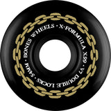 Bones X-Formula Double Locks Black 99A V7 Skateboard Wheels 54mm