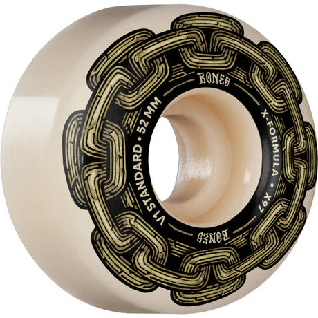 Bones Gold Chain Standard X-Formula V1 97a Skateboard Wheels 52mm