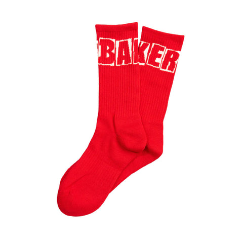 Baker Brand Logo Red Socks