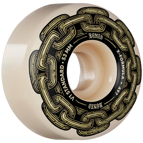 Bones Gold Chain Standard X-Formula V1 97a Skateboard Wheels 53mm