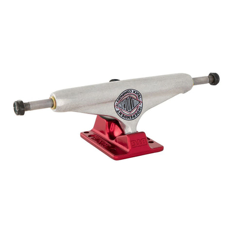 Independent 144 Stage 11 Forged Hollow BTG Summit Silver Ano Red Standard Skateboard Trucks
