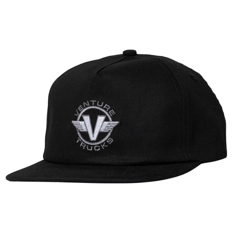 Venture Wings Snapback Hat Black