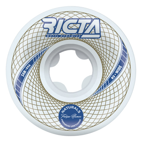 Ricta Nunes Vortex Naturals White Wide 99a Skateboard Wheels 54mm 01