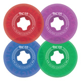 Ricta Super Crystals Transparent Purple Green Blue Red 95a Skateboard Wheels 54mm
