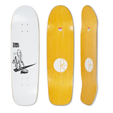 Polar Dane Brady Mopping White Skateboard Deck SURF Jr. Special Shape 8.75"