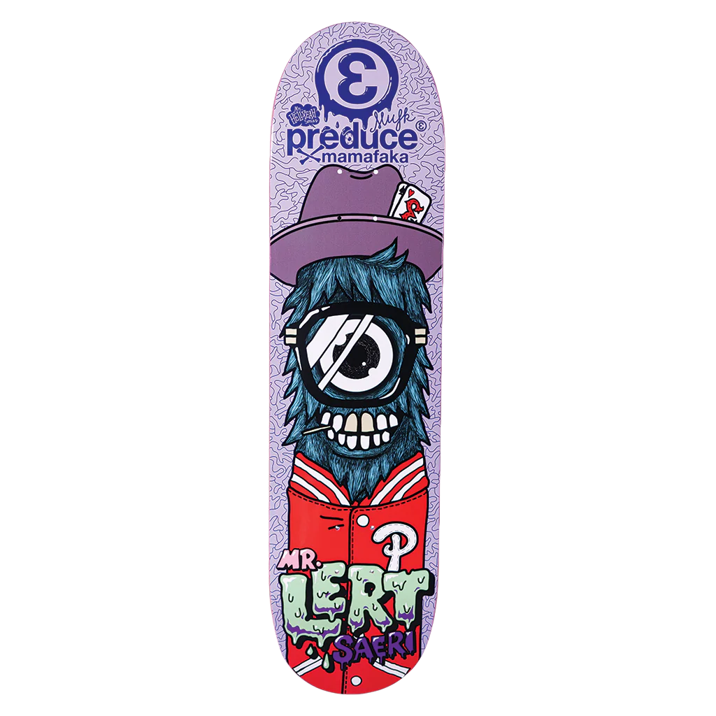 Preduce X MMFK Mr HellYeah Lert Saeri Skateboard Deck 8 X 31 75 preduce-x-mmfk-mr-hellyeah-lert-saeri-skateboard-deck-8-x-31-75