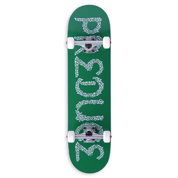 Preduce TRK Logo Leaves Green/White Skateboard Complete 8.0" x 32"