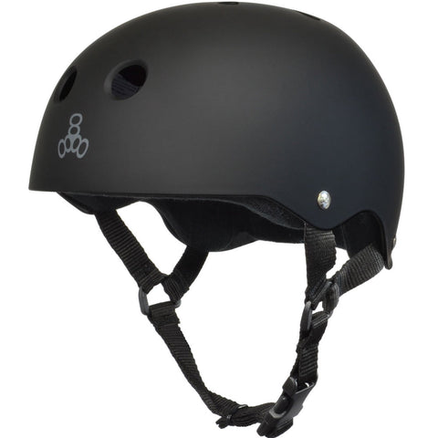 Triple 8 Sweatsaver Helmet All Black Rubber 01